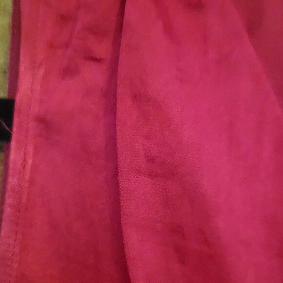 LOFT Fuchsia Satin Sleeveless Ruffles Blouse - Size L - Picture 4 of 6